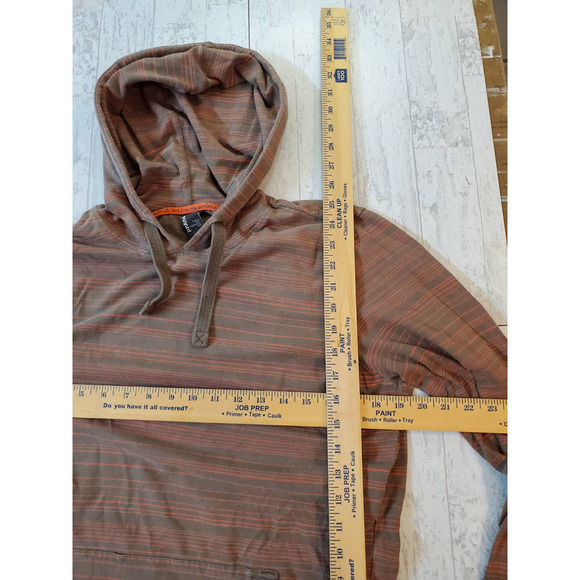 PraNa Striped Hoodie M Breathe pull over big pocket - Picture 7 of 9